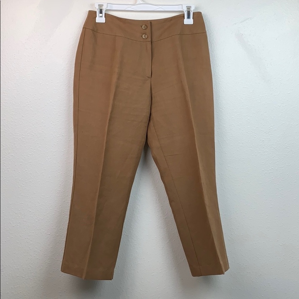 IPURI: Italian linen high waist crop capri pants